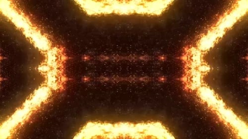 Dynamische feurige Energie explodiert durch dunkle Leere, mächtige Explosion