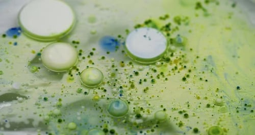 Bubble Spill Ink Oil Color Drops Exploding Water