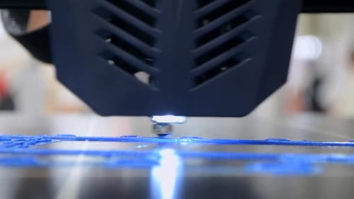 3D Printer Printing Closeup Process Creating Threedimensional Model 3d Printer