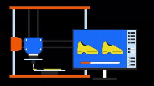 Animated 3D Printing of Shoe Design Process