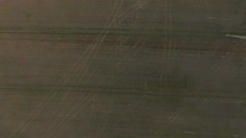 Saltmills, County Wexford, Ireland, September 2024. Drone in Bird's Eye view pushing across the Salt