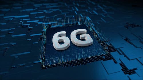 Futuristic 6G Network Technology Concept Animation