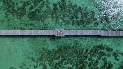 Tropical Island Koh Kham Trat Thailand Aerial View of Tropical Island Near Koh Mak Thailand