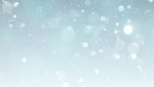 Seamless Falling Snowflakes and Bokeh Background Loop