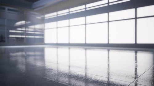 Clean White Background Corporate Office Interior