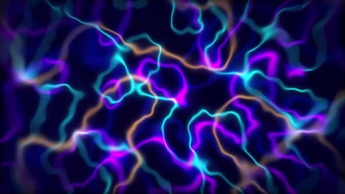 Vibrant Abstract Neon Glowing Lines Background