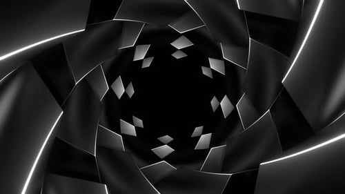 Steel Star Shape Spiral Background Vj Loop In 4K