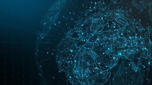 Network Technology Plexus Earth Animated