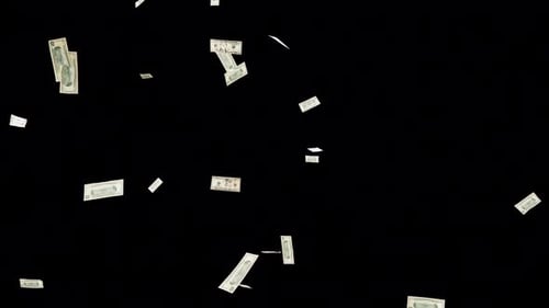 Falling Dollar Bills Money Loop Animation