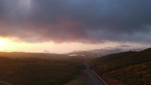 Sunset and Clouds Valley
