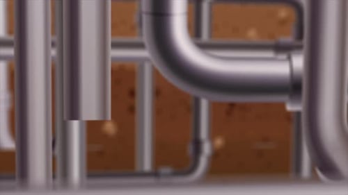 City Sewer Pipes Camera Zoom 4K