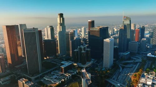 Morning scenery of Los Angeles, California, United States.