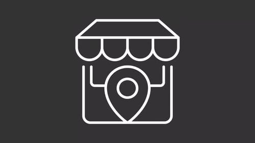 Store location white line animation