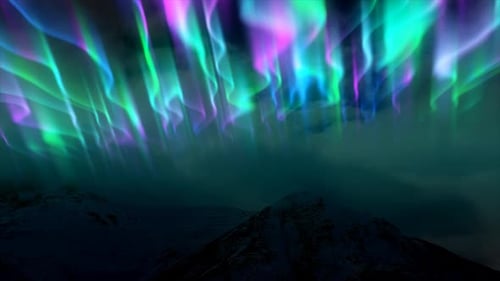 The abstract background of the multi -colored northern lights. Video 4K, 60 FPS