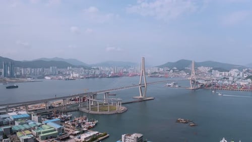 Luftaufnahme der Stadt Busan, Südkorea