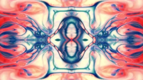 Abstract Fluid Ink Kaleidoscope Motion Background