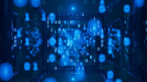 Abstract Binary Code Data Stream Digital Technology Background