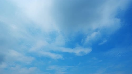 4K timelapse of beautiful blue sky with clouds background