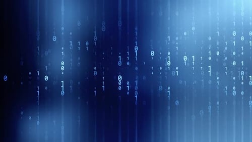 Binary randomly generated numbers graphic background