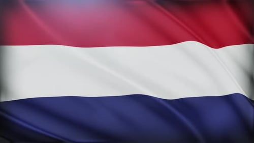 Realistic Waving Flag of the Netherlands