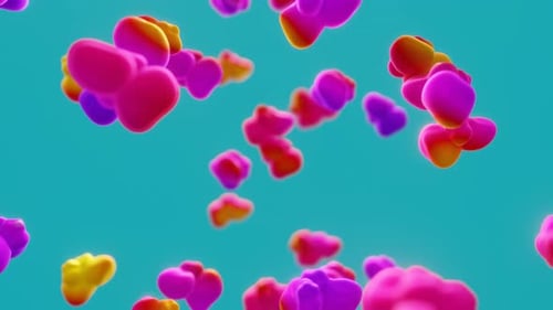 Abstract Animation of Vertically Moving Morphing Plastic Structures