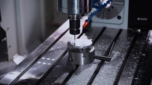 CNC-Drehmaschine, Industrie, Metallbearbeitung mit einer computergesteuerten Fräsmaschine