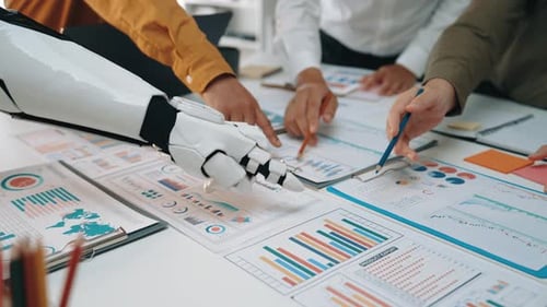 Team Analyzes Data with Robot Handshake