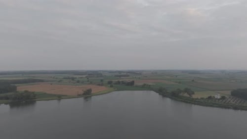 Aerial View Of River And Landscape