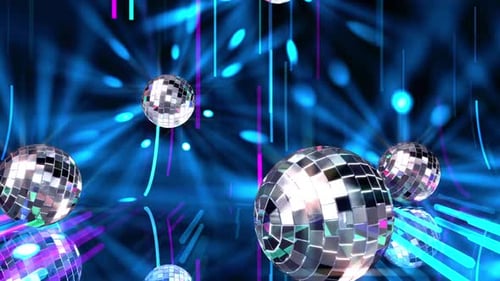 Silberne Discokugeln