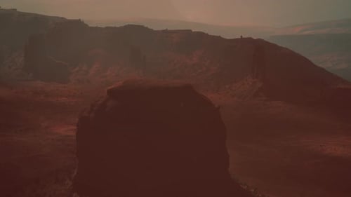Monument Valley Tribal Park in Fog
