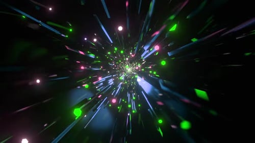 Abstract Geometric Tunnel Warp Speed Loop Background