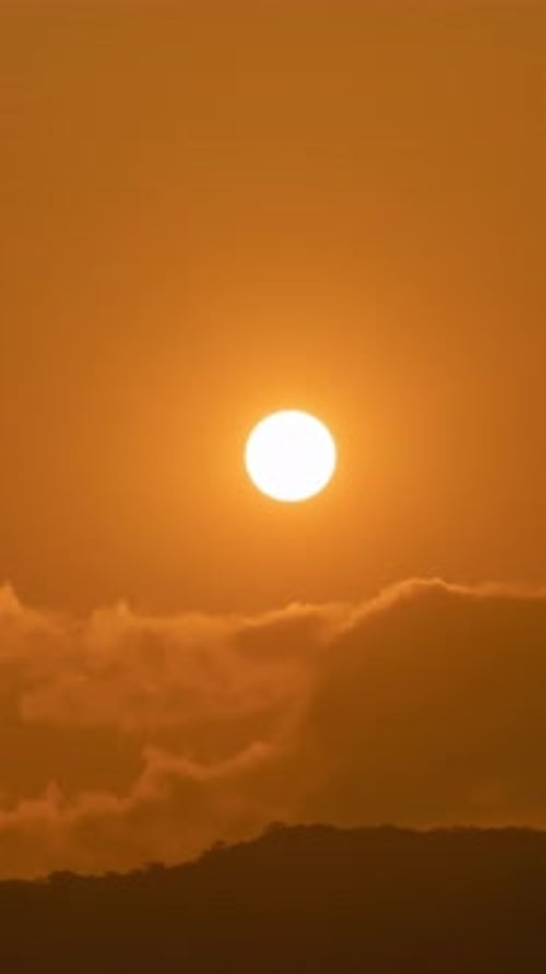 Majestic Sunrise Time Lapse with Golden Sky and Clouds
