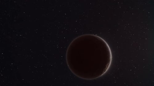 Abstract realistic space planet