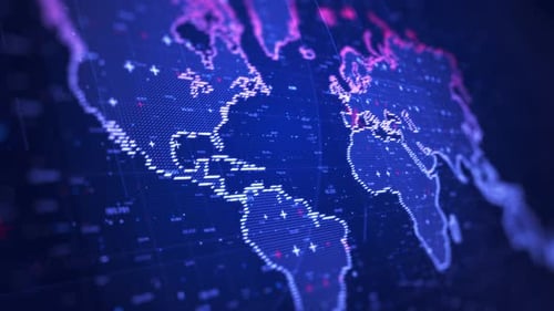 Map Wireframe Technology Background 01532