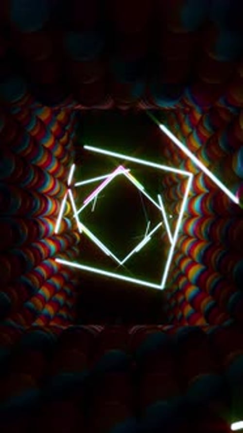 A Round Circular Wall In Tunnel 04 4K