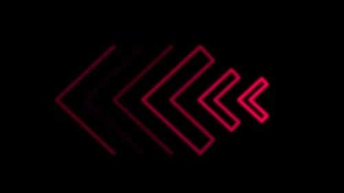 Animation of a Pink Neon Arrow Pointing Left on a black background
