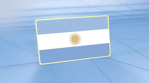 Modern 3D Rotating Argentina National Flag