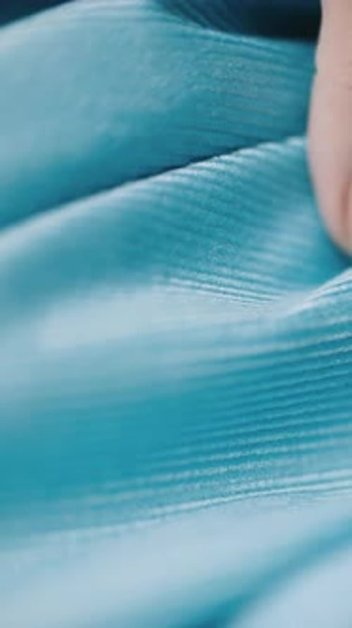 Blue Fabric Folds with Soft Sheen