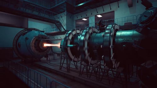 Glow of Nuclear Reactor Core Powered