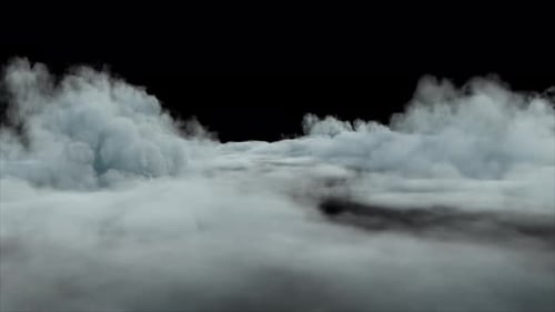 Soft Clouds Animation Transparent Alpha Overlay 4K