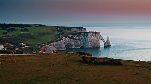 Elephant Cliff in Etretat Commune / Normandy