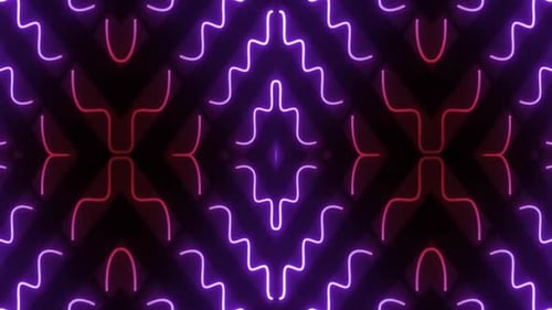 Vibrant neon lights pulse rhythmically in a mesmerizing abstract dance