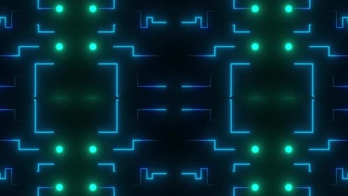 L'animation dynamique des circuits imprimés au néon émet des impulsions avec une énergie futuriste