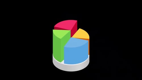 Animated 3D Isometric Pie Chart Data Presentation