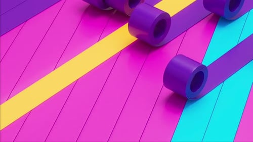 Colored Strips Looped Background Video