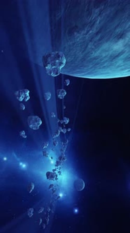 a Large Cluster of Asteroids Near an Unknown Planet Vertical