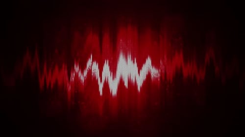Dynamic Red Audio Equalizer Waveform Abstract Background Loop