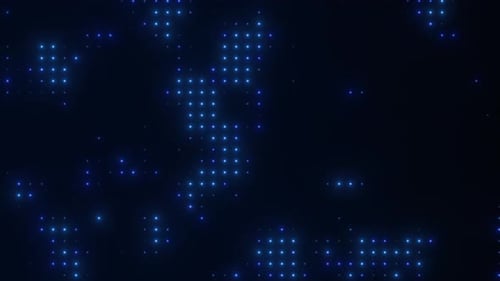 Animated Blue Glowing Geometric Grid Background