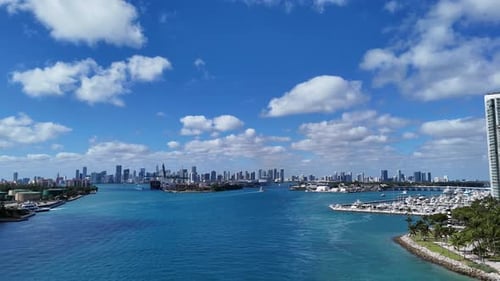 Drone Video of Luxury Buildings in Miami High Quality Video