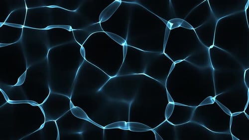 Abstract reflections, moving rays of caustics on a black background